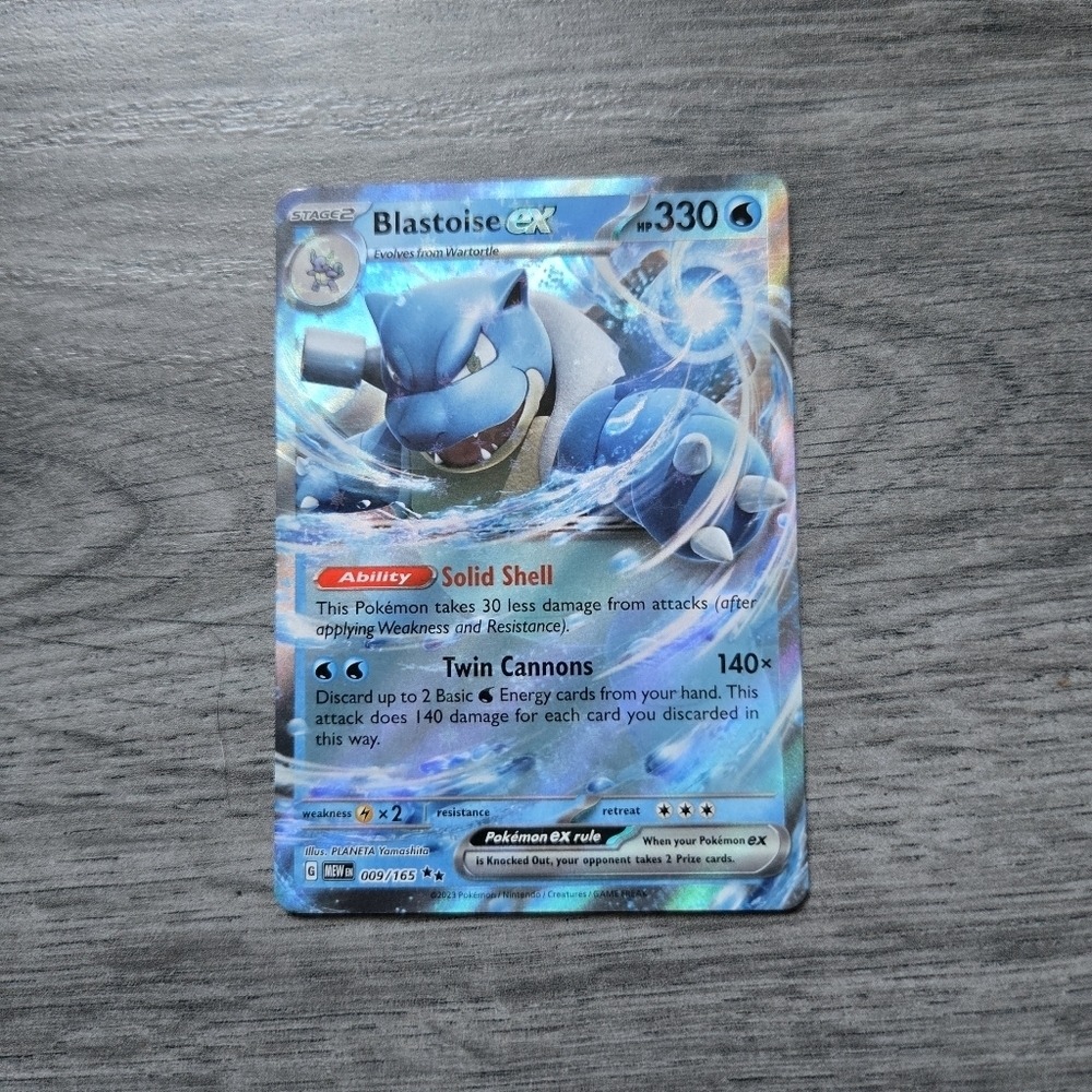 Blastoise ex #9 Pokemon Scarlet & Violet 151 Holo Card